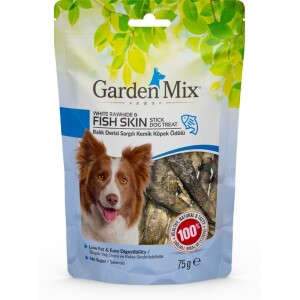 Garden Mix Balık Derisi Sargılı Kemik Köpek Ödülü 75 gr - Garden Mix