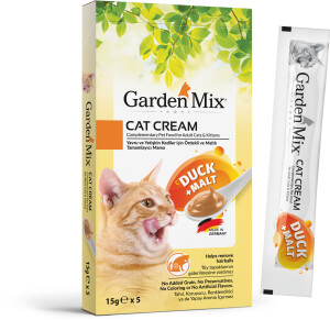 Garden Mix Kedi Kreması Ördek + Malt 15 gr X 5 Adet - Garden Mix