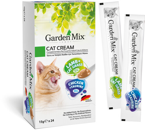 Garden Mix Kedi Kreması Tavuklu Kuzulu 15 gr X 24 Adet - 1