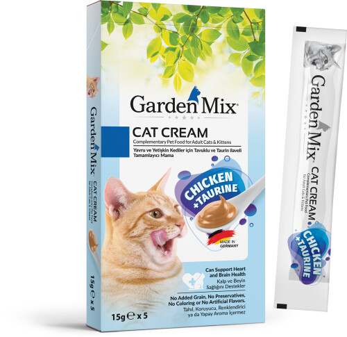 Garden Mix Kedi Kreması Tavuk + Taurin 15 gr X 5 Adet - 1