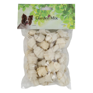 Garden Mix Beyaz Düğümlü Deri Kemik 2,5-3” – 20'li - Garden Mix
