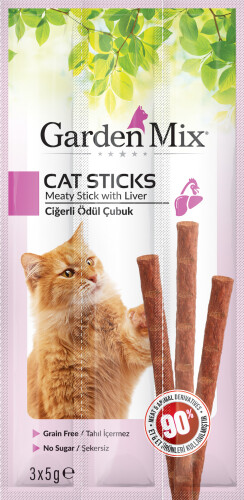 Garden Mix Ciğerli Kedi Stick Ödül 3 X 5 gr - 1