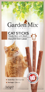 Garden Mix Dana Etli Kedi Stick Ödül 3 X 5 gr - Garden Mix