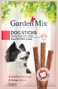 Garden Mix Kuzu Etli Köpek Stick Ödül 3 X 11 gr - Garden Mix