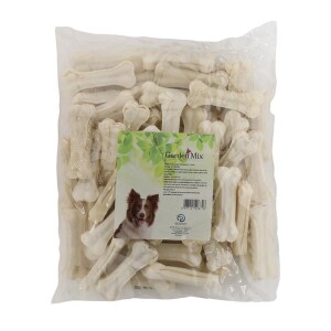 Garden Mix Sütlü Deri Kemik 8 Cm 20-25 gr 50'li Paket - Garden Mix