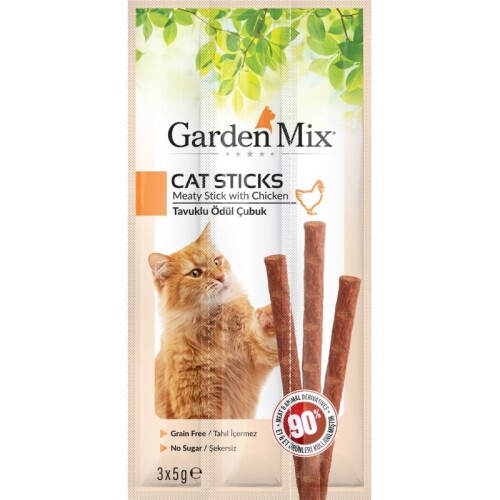Gardenmix Tavuklu Kedi Stick Ödül 3*5gr - 1