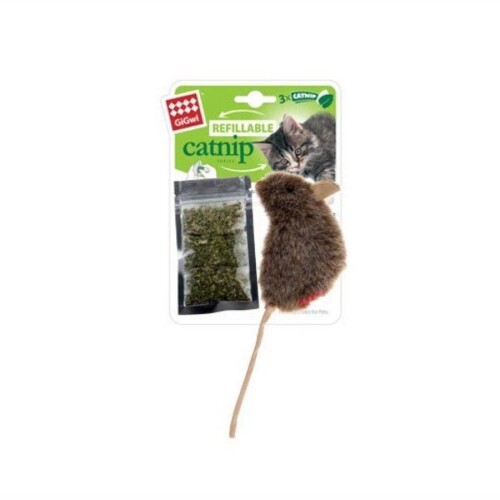 Gigwi Catnip Hazneli Peluş Fare Kedi Oyuncağı - 1