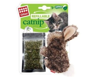 Gigwi Catnip Hazneli Tavşan Kedi Oyuncağı 10 cm - Gigwi