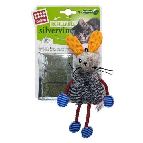 Gigwi Catnipli Doldurulabilir Tavşan Kedi Oyuncağı - 1