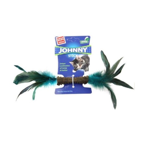 Gigwi Johnny Stick Catnipli Doğal Yeşil Çift Tüylü Kedi Oyuncağı - 1