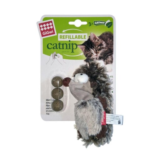 Gigwi Kirpili Kedi Oyuncağı & 3 Adet Kedi Otu Topu - 1