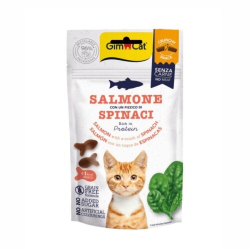 Gimcat Crunchy Somonlu ve Ispanaklı Kedi Ödül Maması 50 Gr - 1