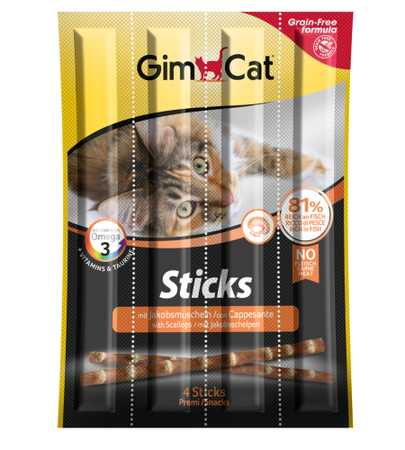 Gimcat Deniz Taraklı Kedi Ödül Çubuğu 4 Parça 20 gr - 1