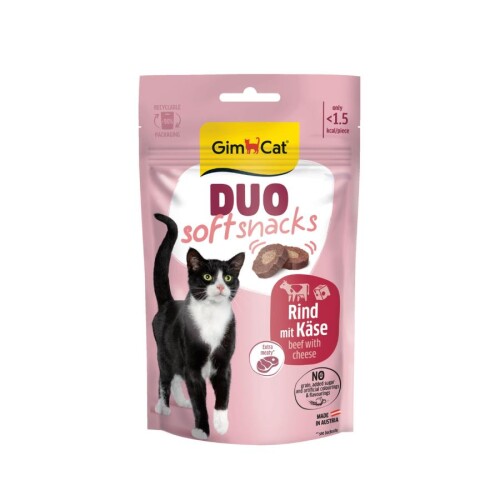 GimCat Duo Soft Snacks Beef with Cheese Kedi Ödülü 50 Gr - 1
