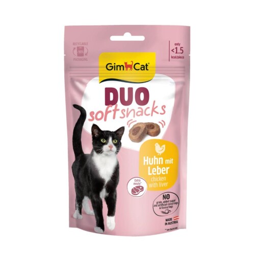 GimCat Duo Soft Snacks Chicken with Liver Kedi Ödülü 50 Gr - 1
