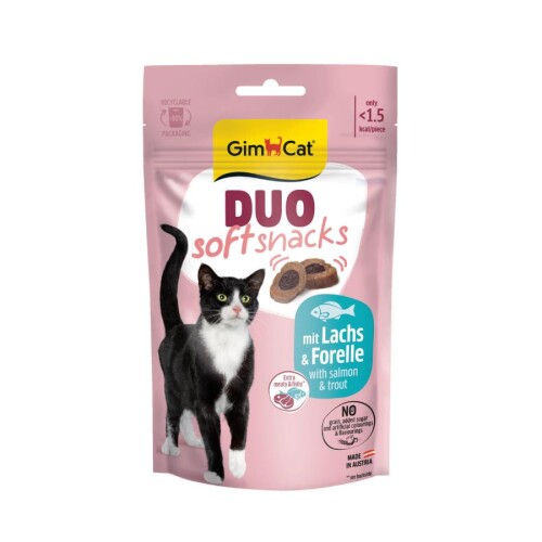 GimCat Duo Soft Snacks with Salmon & Trout Kedi Ödülü 50 Gr - 1