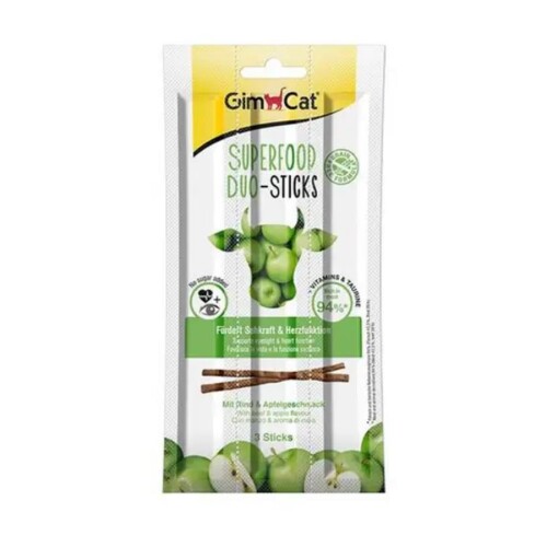Gimcat Duo Stick Sığır Elma Kedi Ödül Çubuğu 3 lü 15 gr - 1