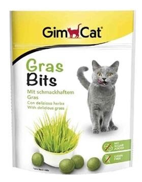 Gimcat Gras Bits Çimen Aromalı Sindirim Sistemi Destekleyici Kedi Ödül Tableti 15 gr - 1