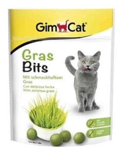 Gimcat Gras Bits Çimen Aromalı Sindirim Sistemi Destekleyici Kedi Ödül Tableti 15 gr - GimCat