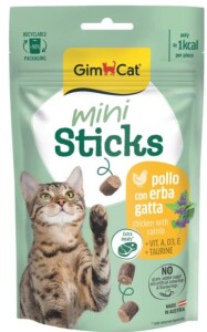 Gimcat Mini Sticks Kedi Otlu ve Tavuklu Ödül Çubukları 50gr - GimCat