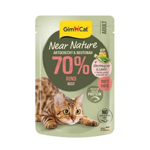 Gimcat Near Nature Sığırlı Yetişkin Kedi Konservesi 85 gr - 1