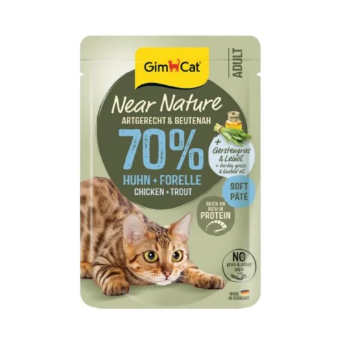 Gimcat Near Nature Tavuklu&Alabalıklı Yetişkin Kedi Konservesi 85 Gr - 1