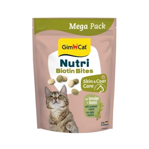 Gimcat Nutri Cilt Tüy Bakımı Biyotinli ve Deniz Yosunlu Kedi Ödül Maması 425 gr - 1