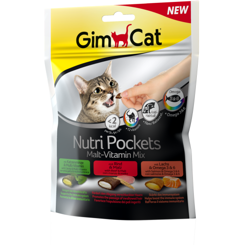 GimCat Nutripockets Kedi Ödülü Malt & Multivitamin 150 gr - 1