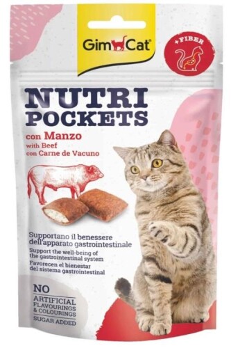 Gimcat Nutripockets Malt İçerikli Biftekli Kedi Ödülü 60 gr