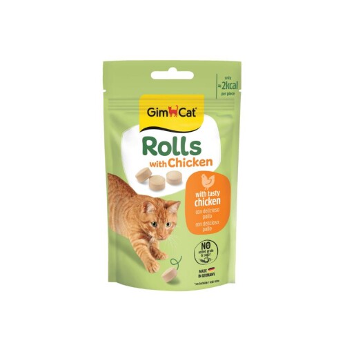 Gimcat Rolls with Chicken Tavuklu Kedi Ödül Tableti 50 Gr - 1