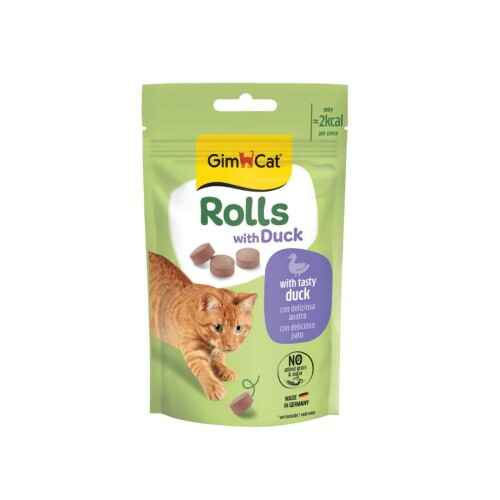 Gimcat Rolls with Duck Ördekli Kedi Ödül Tableti 50 Gr - 1