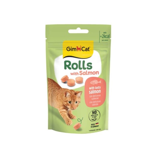 Gimcat Rolls with Salmon Somonlu Kedi Ödül Tableti 50 Gr - 1
