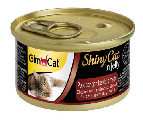 GimCat Shinycat Tavuk Karides Malt Konserve Kedi Maması 70 gr - 1