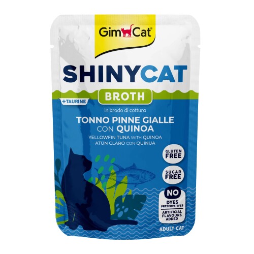 Gimcat Shinycat Sarıkanat Ton Balığı ve Quinoalı Yetişkin Kedi Çorbası 70 gr - 1
