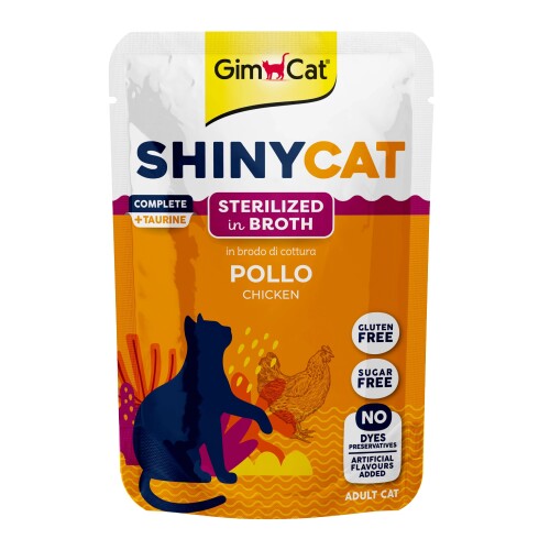 Gimcat Shinycat Pouch Tavuklu Kısırlaştırılmış Kediler İçin Yetişkin Kedi Çorbası 70 gr - 1