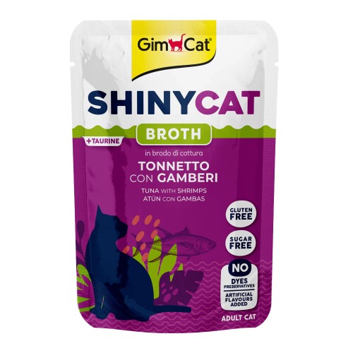 Gimcat Shinycat Ton Balığı ve Karidesli Yetişkin Kedi Çorbası 70 gr - 1