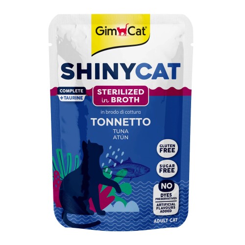 Gimcat Shinycat Pouch Ton Balıklı Kısırlaştırılmış Kediler İçin Yetişkin Kedi Çorbası 70 gr - 1