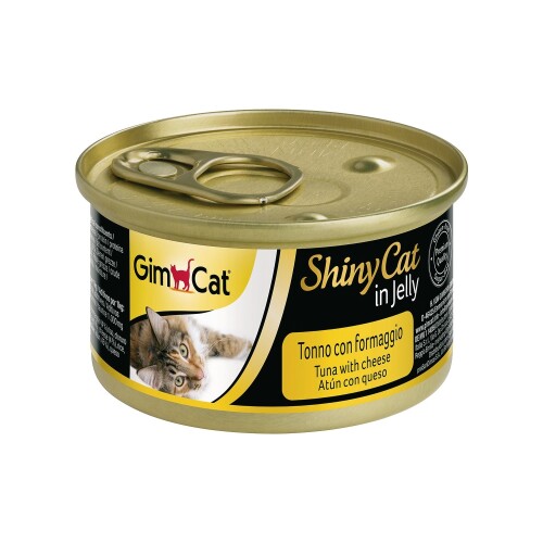 Gimcat Shinycat Ton Balıklı ve Peynirli Jelly Konserve Yetişkin Kedi Maması 70 gr - 1