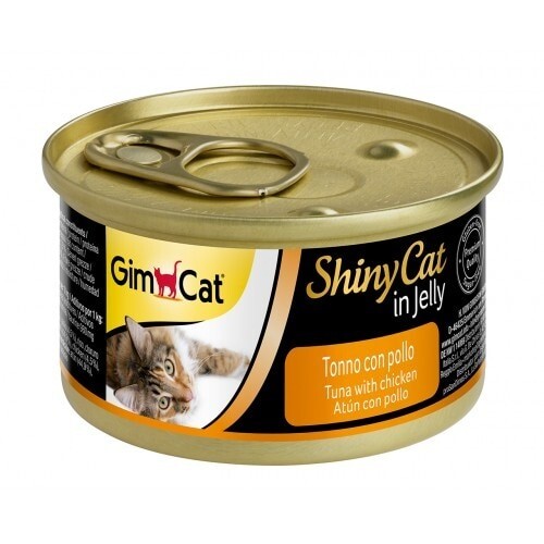 Gimcat Shinycat Ton Balıklı ve Tavuklu Jelly Konserve Yetişkin Kedi Maması 70 gr - 1