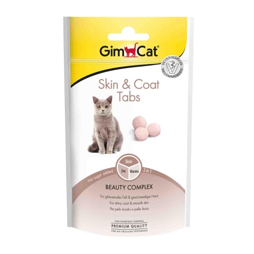 Gimcat Skin & Coat Tabs Deri & Tüy Sağlığı Kedi Ödül Tableti 40 gr - 1