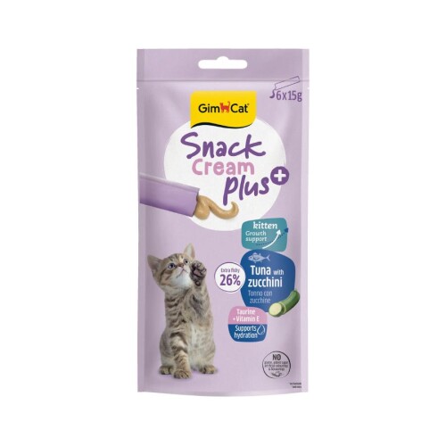 Gimcat Snack Cream Kitten Ton Balıklı & Kabaklı Kedi Ödülü 6x15gr - 1