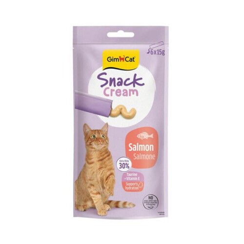Gimcat Snack Cream Somonlu Kedi Ödülü 6x15gr - 1