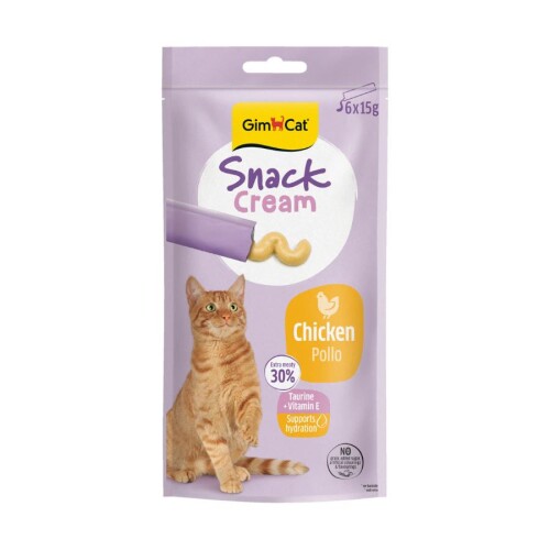 Gimcat Snack Cream Tavuklu Kedi Ödülü 6x15gr - 1