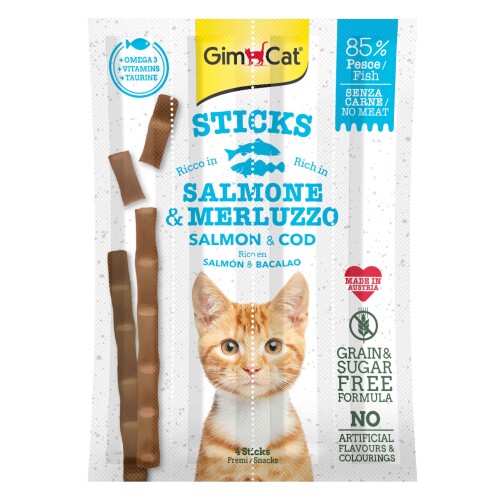 GimCat Sticks Somon Morina Tahılsız Ödül Çubukları 4'lü 20 gr - 1