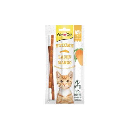 Gimcat Sticks Somonlu & Mangolu Kedi Ödül Çubuğu 3 X 15 gr - 1
