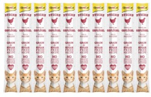 GimCat Sticks Tahılsız Kümes Hayvanlı Ödül Çubuğu 10'lu - GimCat