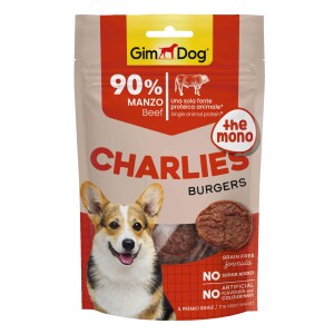 GimDog Charlies The Mono Burgers Sığır Etli Köpek Ödülü 70 gr - GimDog