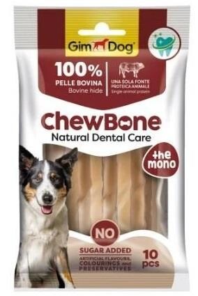 Gimdog Chew Bone Diş Sağlığı Destekleyici Naturel Burgu Köpek Çiğneme Kemiği 80 gr 10 Adet - 1