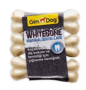 Gimdog Mordimi Beyaz Press Köpek Kemiği 9 cm 3 Adet - 1