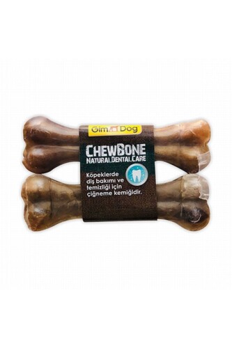 Gimdog Mordimi Natürel Press Kemik Köpek Ödülü 2'li 14 cm - 1